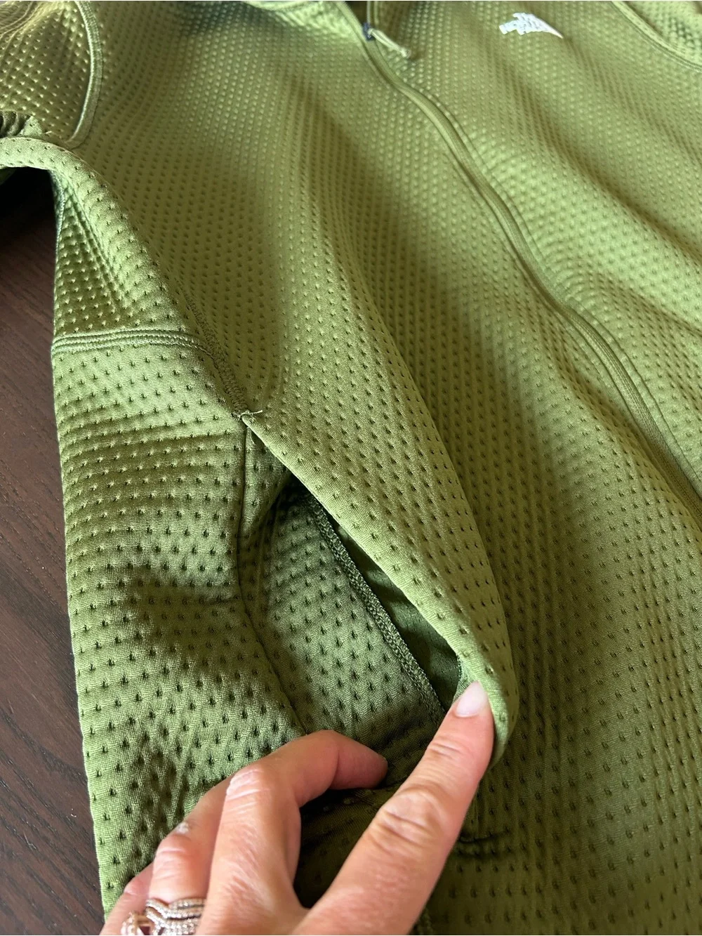 The North Face Olive Green Hooded Jacket